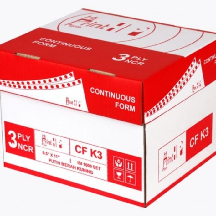 

TERMURAH - CONTINUOUS FORM 3 PLY 9.5 X 11/2 HI- PRINT(ISI 2000 SHEETS)
