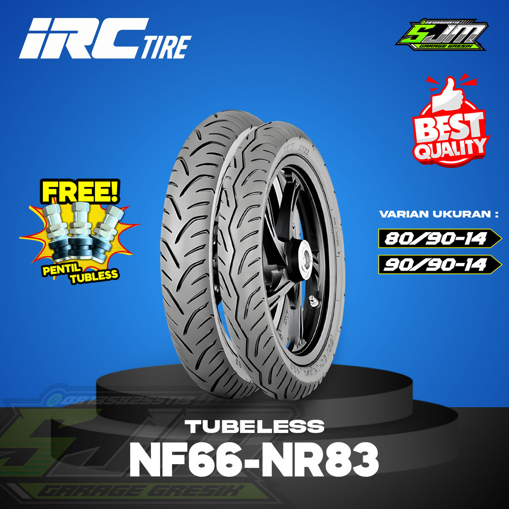 [FREE PENTIL] BAN IRC TUBELESS ( 80/90-14 / 90/90-14 ) BAN TUBELESS MATIC RING 14