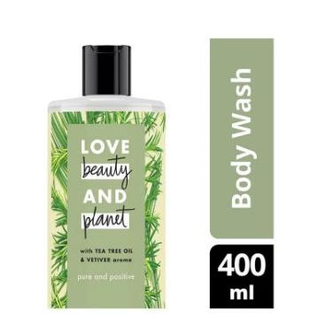 TERMURAH - Love Beauty & Planet Bodywash Pure And Positive, TeaTree Oil & Vetiver