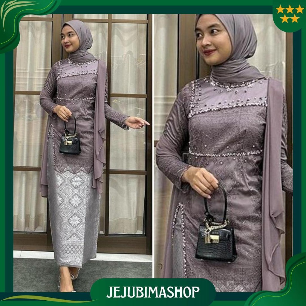 Set Kebaya Modern Kebaya Wisuda Set Wanita Tunik Lamaran Tunangan Batik Baju Couple Kondangan Ori