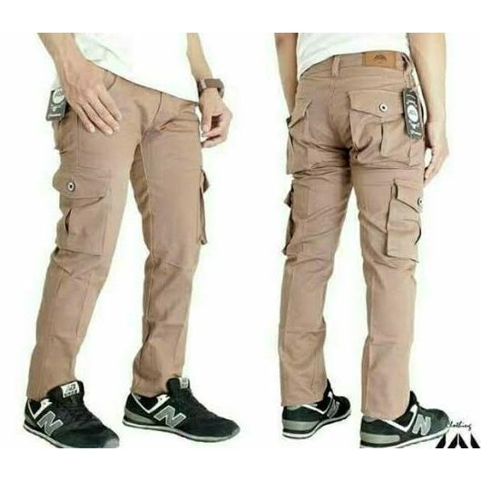 New Celana Panjang Cargo Pria/ Celana Panjang Pria Kantong Samping