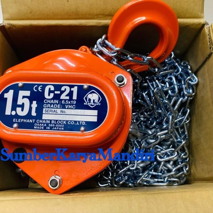 Chain Block Elephant Japan 1.5Ton x 5M (C-21)