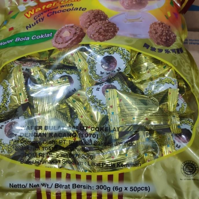 

(Good) Apollo Roka Wafer Bola Coklat 50 pcs