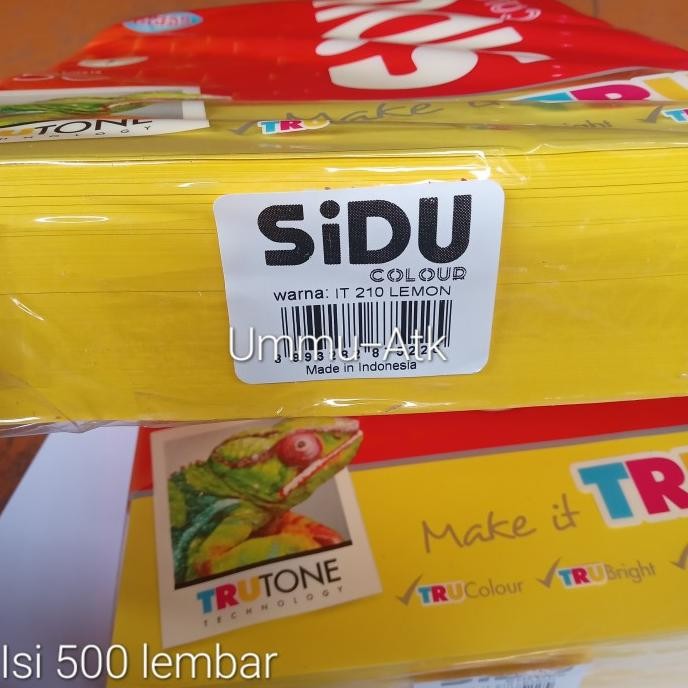 

SINAR DUNIA. KERTAS SPECTRA/KERTAS WARNA A4 80gsm. IT 210 Lemon.