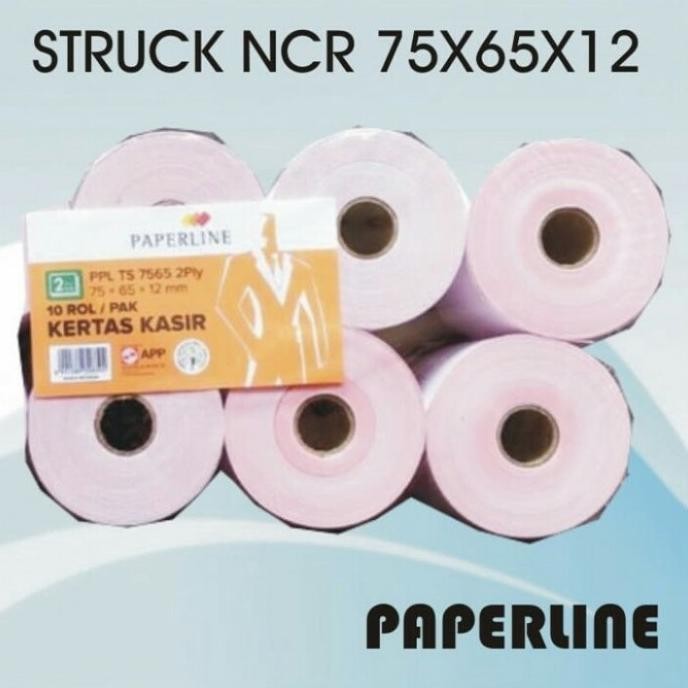 

TERBARU - Kertas Kasir/Struk NCR 7565/2 ply Paperline - Karton isi 10 pack.