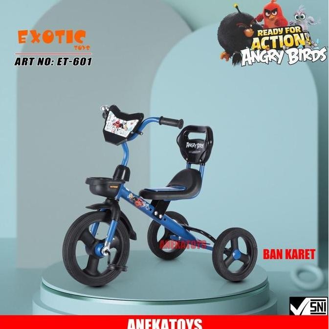 Sale Sepeda Roda Tiga Anak Exotic Et601 Steel 1-4Tahun Ban Karet