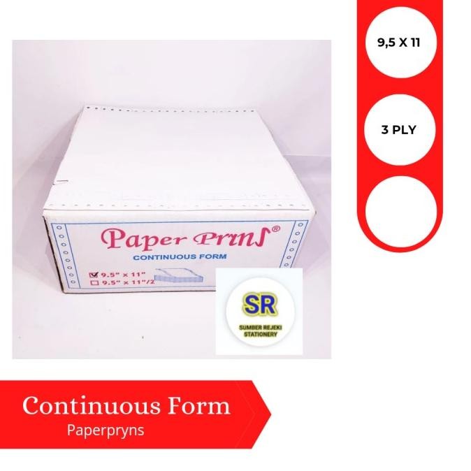 

PAPERPRYNS CONTINUOUS FORM ( 9,5 X 11 ) 3 PLY