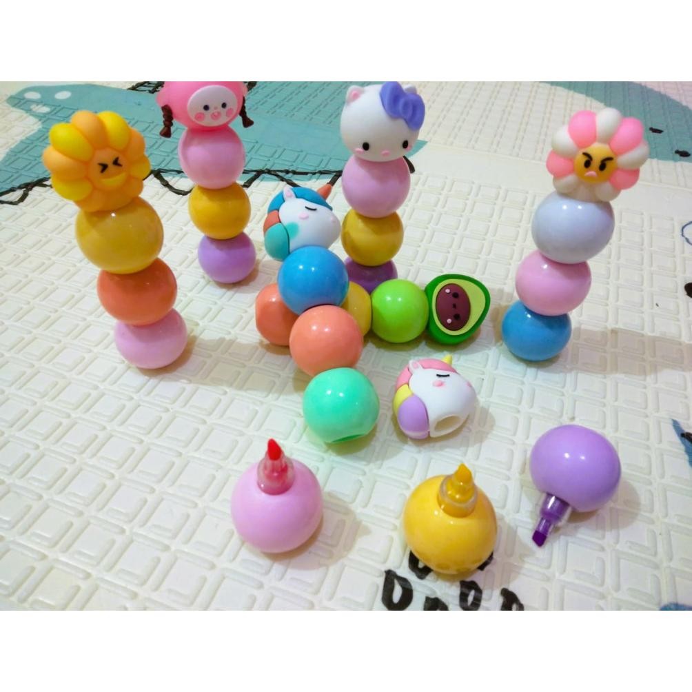 

fx-76 STABILO Pastel Susun warrna warni karakter LUCU/HIGHLIGHTER Murah