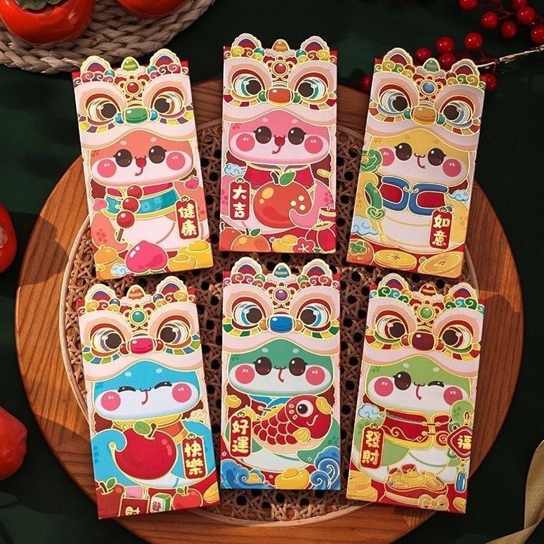 

wdr-75 ANGPAO PREMIUM ISI 6 CUTE DRAGON SNAKE ULAR IMLEK 2024 3D KUPING sincia kuping naga hongbao lucu tahun baru china chinese new year hong bao red envelope Viral
