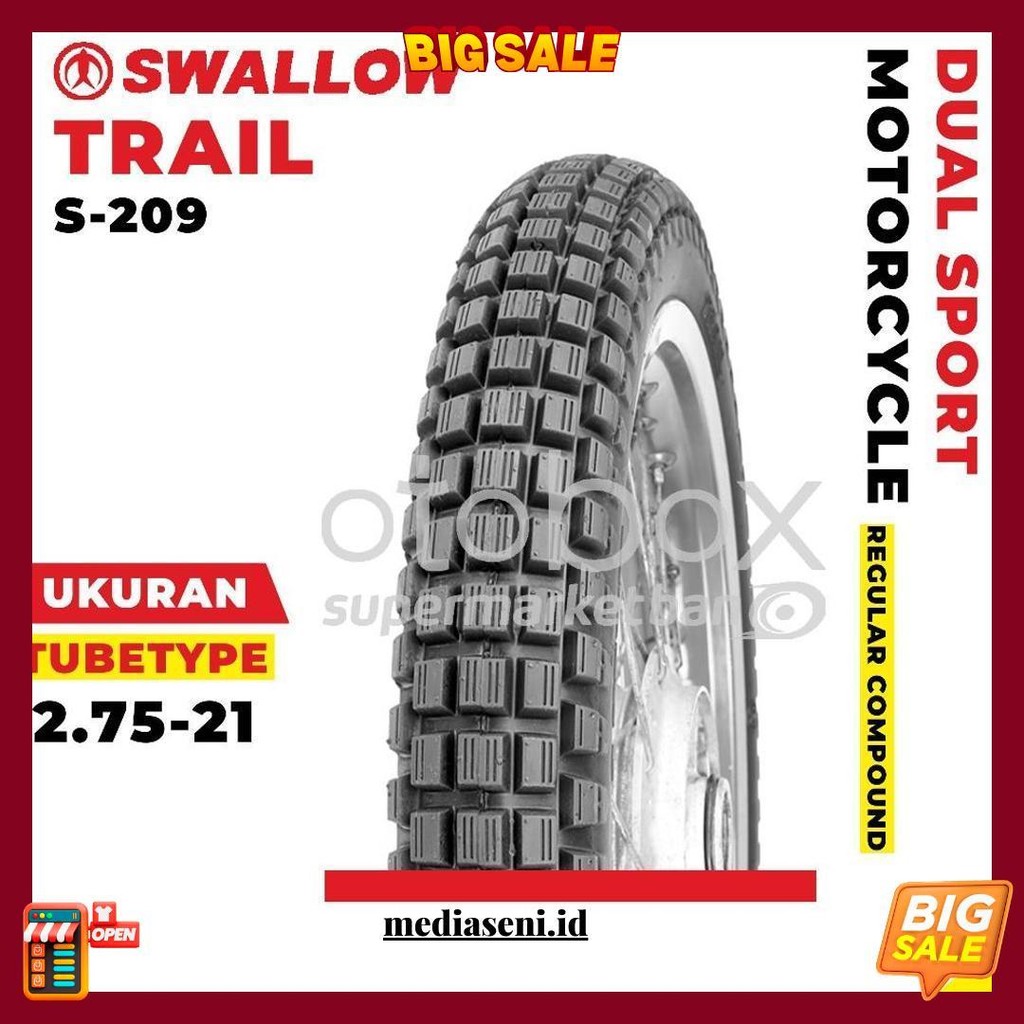 Ban Luar Motor Swallow S-209 Trail 275-21 Ring 21 Tubetype Ban Semi Trail Cod