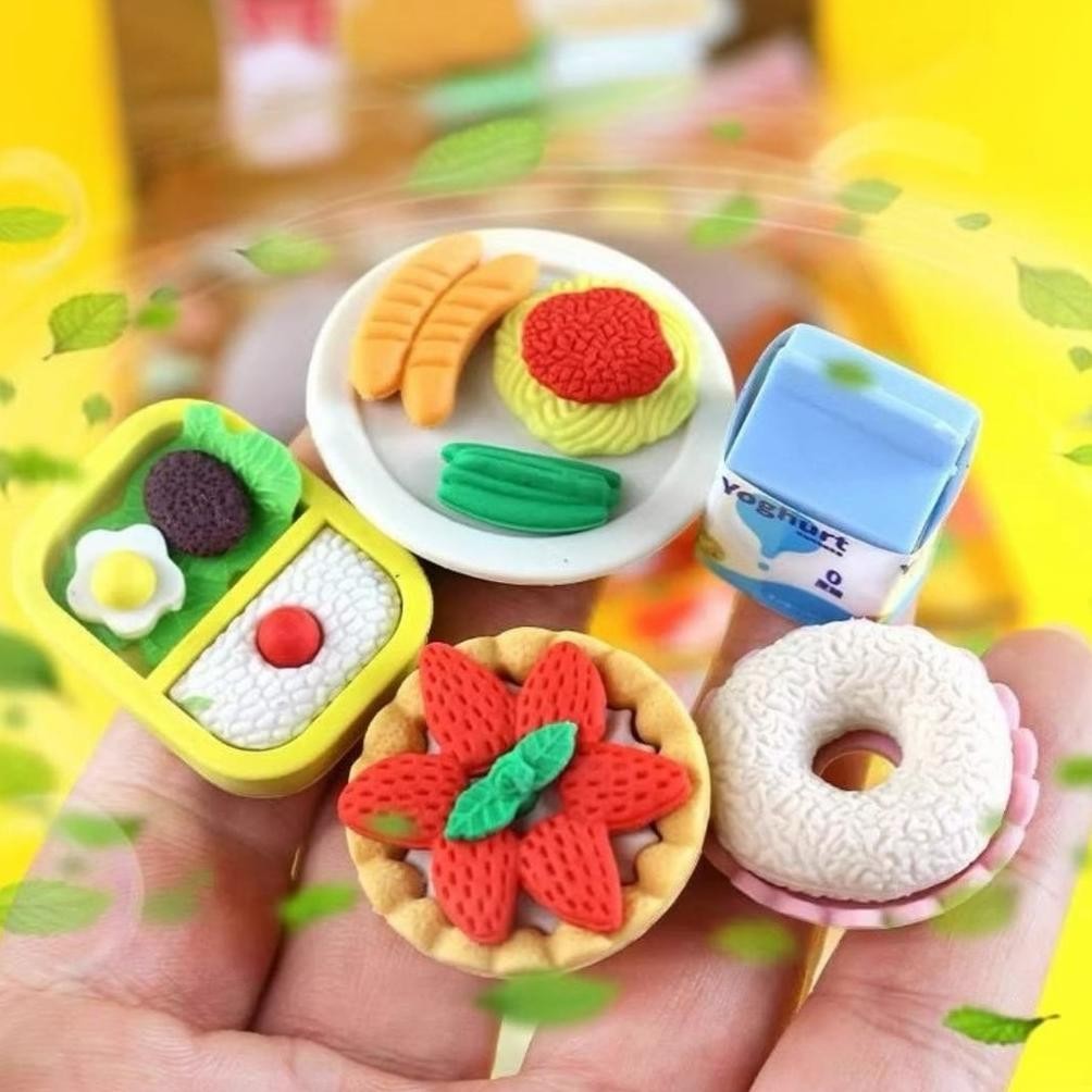 

Is75 BLIND BAG ERASER FOOD SERIES mainan anak koleksi penghapus mini makanan stationery Termurah