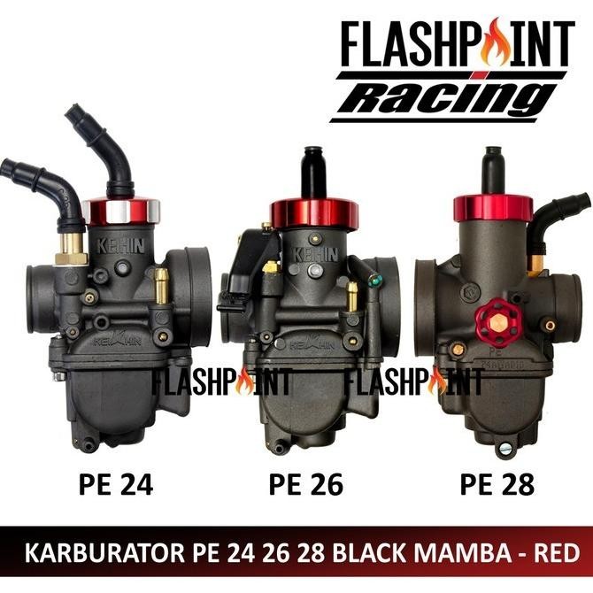 KARBURATOR BLACK MAMBA PE 24 26 28 KARBU PE24 PE26 PE28 THAILAND MERAH