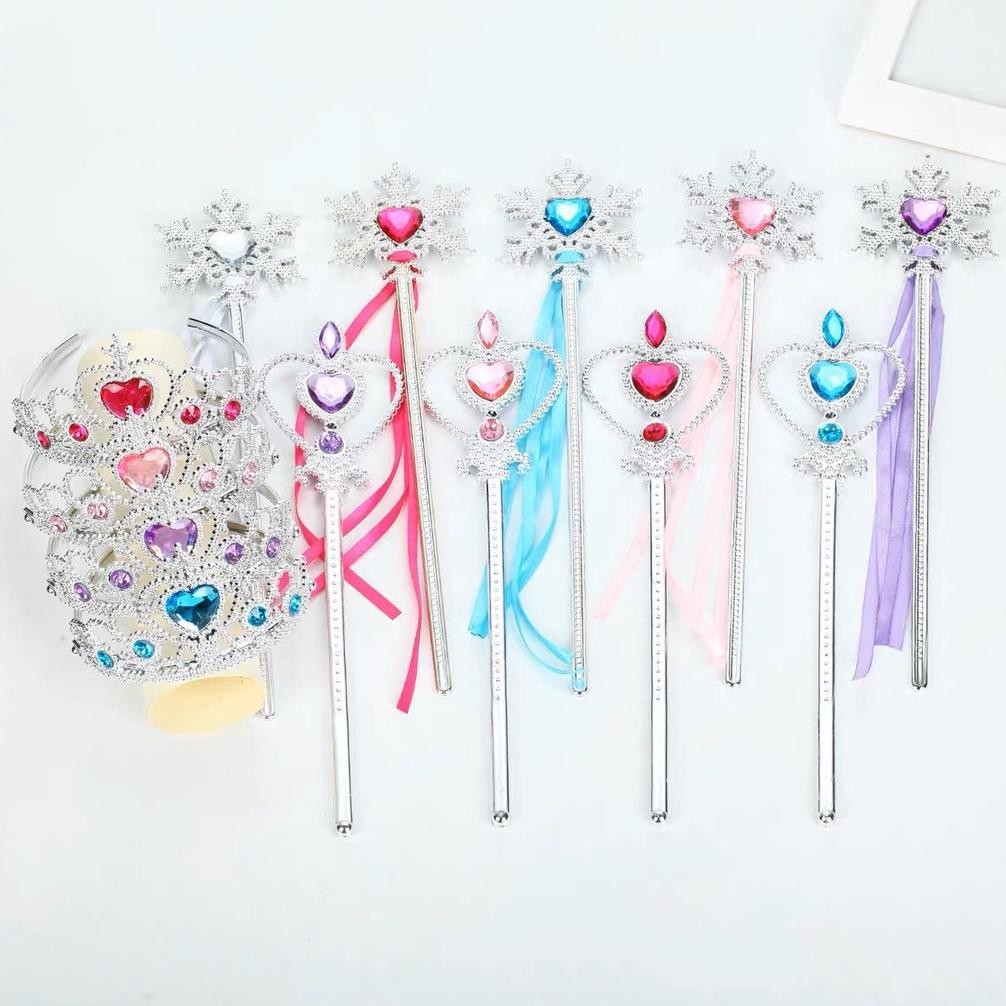 Mahkota & Tongkat Magic Frozen Elsa Anna Anak