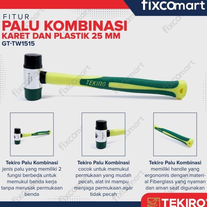 Grosir Tekiro Palu Kombinasi 25 Mm / Palu Karet / Palu Plastik
