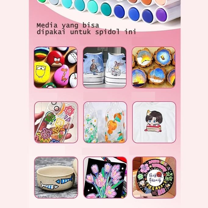 

ARYCLIC MARKER SET SPIDOL AKRILIK WARNA SPIDOL SKETSA ST0098