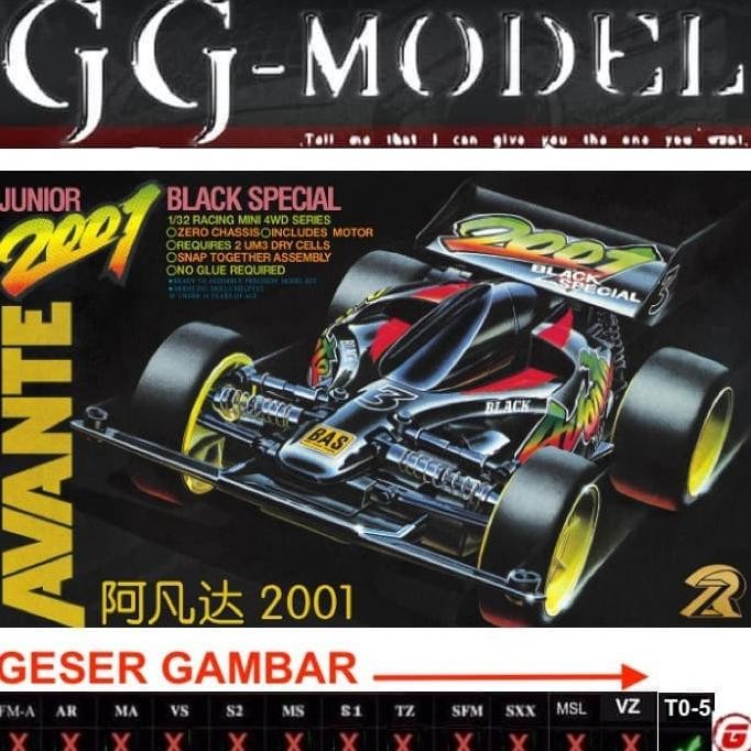 Promo REP TAMIYA 18511 AVANTE 2001 JR BLACK SPECIAL RZ COD