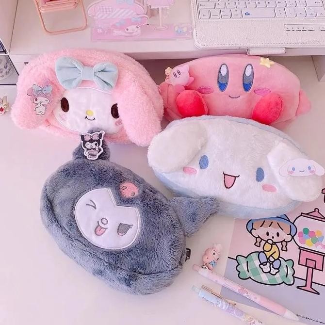 

Kualitas terbaik] sanrio plush pencil case make up pouch serba guna