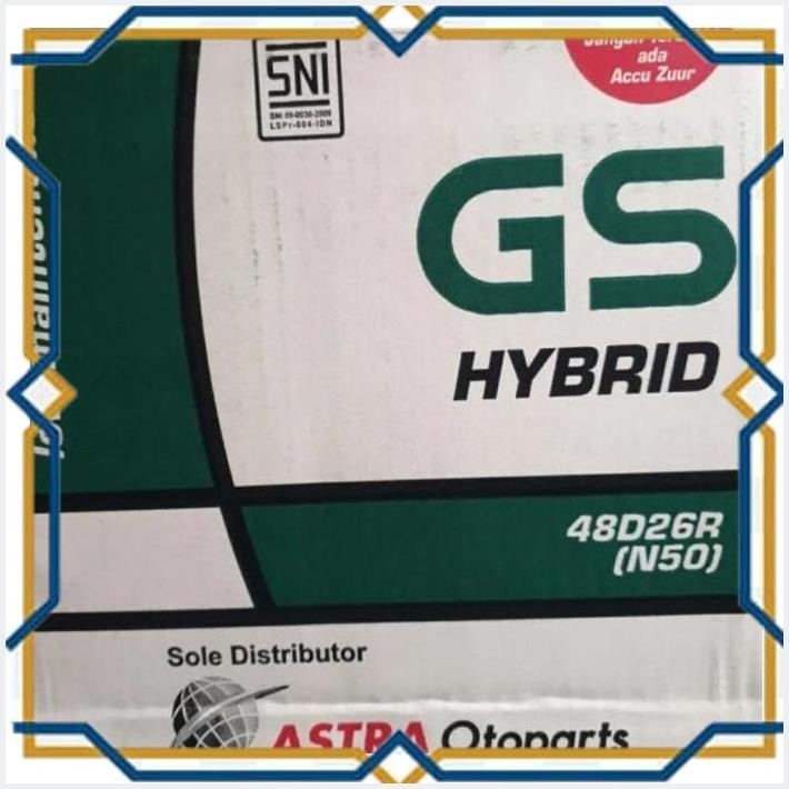 [BCM] AKI ASTRA GS HYBRID BASAH N50 12V 50AH/AMPER ASTRA OTOPARTS