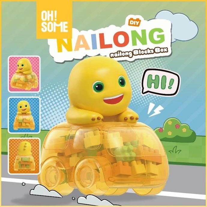 Promo OHSOME - Mr. Man Nailong Building Blocks Car 50pcs / Block Mainan Balok Susun DIY Nailong Mobi