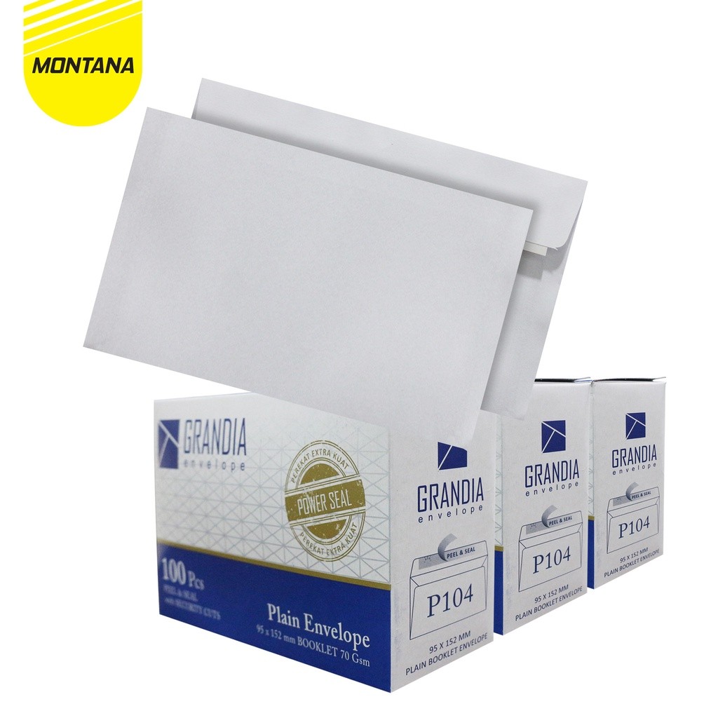 

MONTANA Grandia Amplop Putih 104 95 x 152 mm 1 Box Plain Envelope Paperline