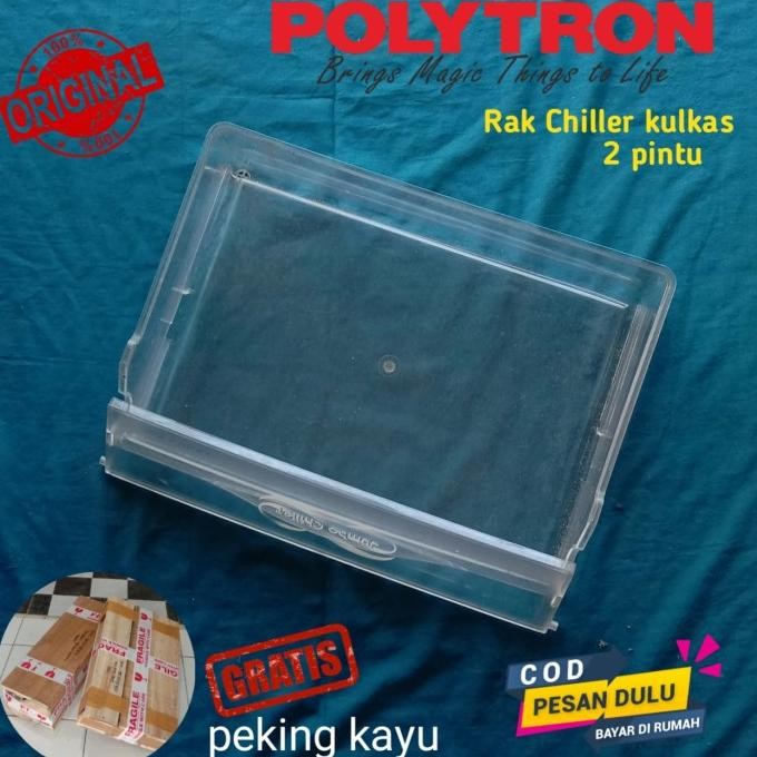 @#@#@#] RAK CHILLER DAGING DAN IKAN PENAMPUNG AIR KULKAS POLYTRON 2 PINTU