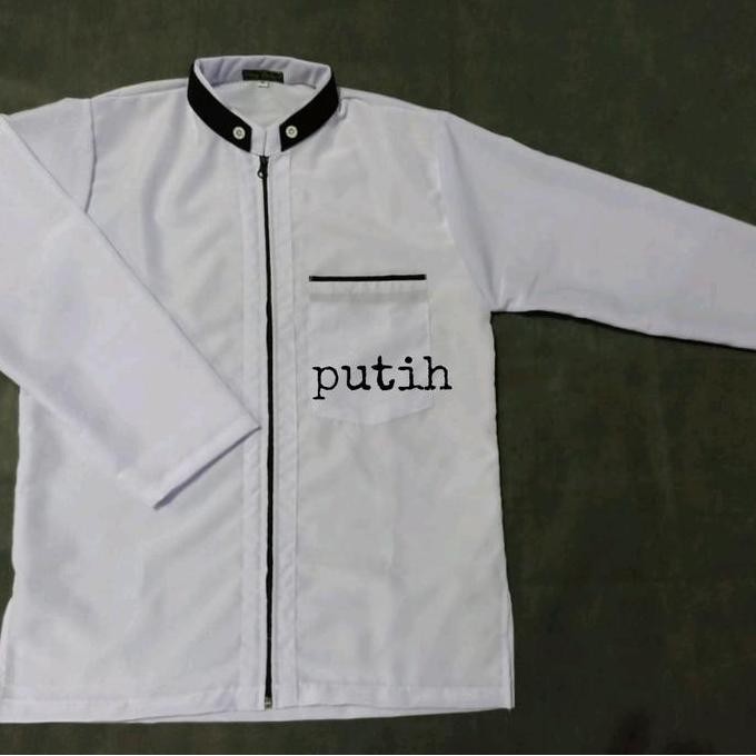 Jaket Koko Dewasa Seleting Model Terbaru Muslim Nyaman Pria Variasi - Bahan Bas Way - Kurta ADI