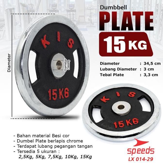 Speeds Plate Dumbell Plate Barbel 15 Kg Plate Diameter 3 Cm Dumbell Plate Barbel 014-29 Co