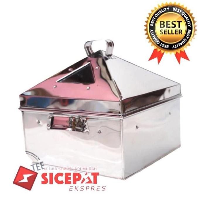 Klakat Kukusan Kotak Persegi Dimsum 30 cm 35 cm 40 cm 45 cm Stainles Stel Kalakat Susun Alat Kukus K