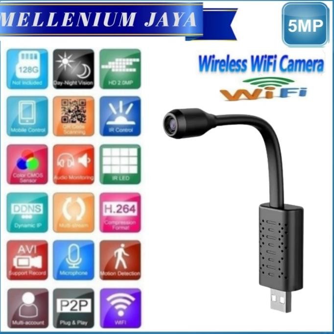 CCTV IP KAMERA NIRKABEL USB FLEKSIBEL CCTV MINI PENGINTAI WIFI CCTV ENC