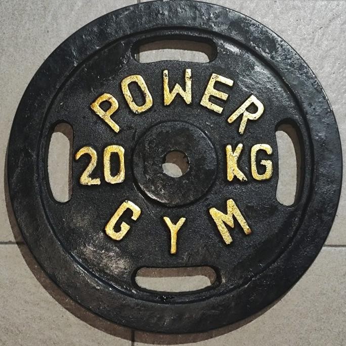 Plate Dumbell 20Kg Beban Barbel Besi Asli Co