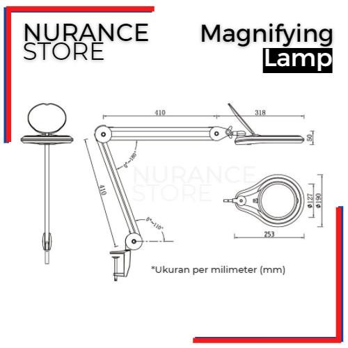 

Magnifying Lamp / Kaca Pembesar Llight 9003 Led ( 5 Diopter ) Original Dan Terpercaya