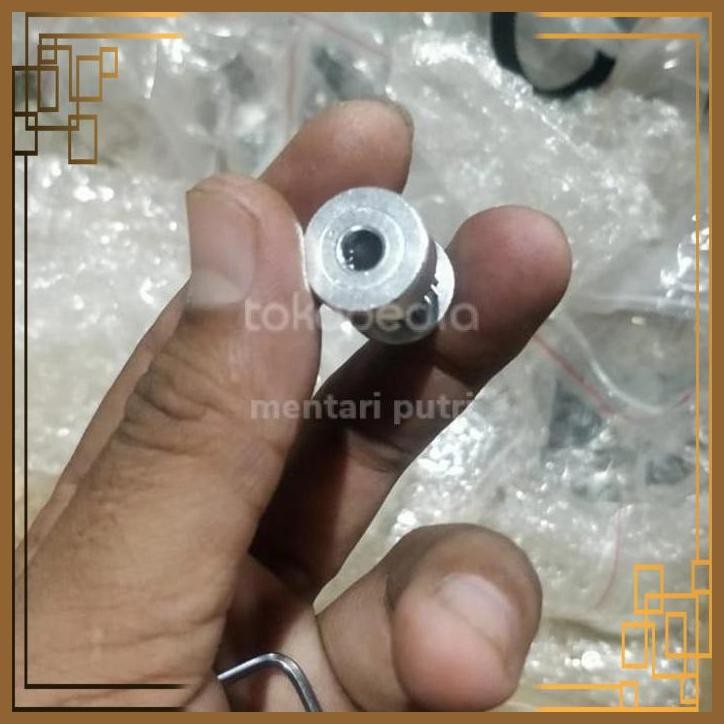 [MTP] PULLEY ALUMINIUM BELT 10MM LUBANG AS 5MM CNC PULLEY