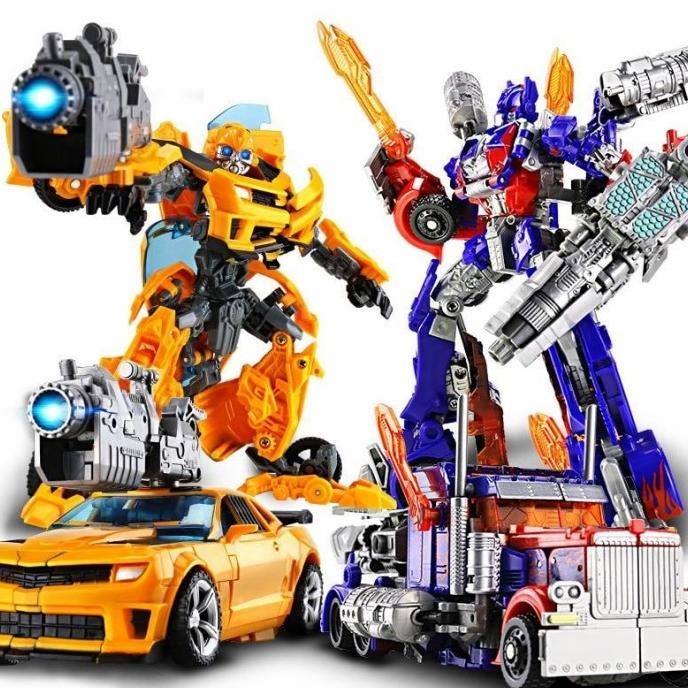 #####] mainan robot transformers optimus prime bumblebee