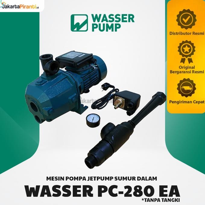 Pompa Sumur Dalam Jetpump 250 Watt Wasser Pc-280 Ea Tanpa Tangki