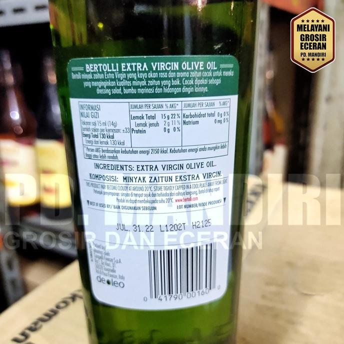 

BERTOLLI EXTRA VIRGIN OLIVE OIL 500 ML murah