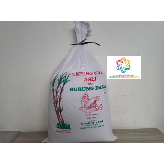 

Gula Halus Asli Cap Burung Dara [10 kg /1 karung ] murah