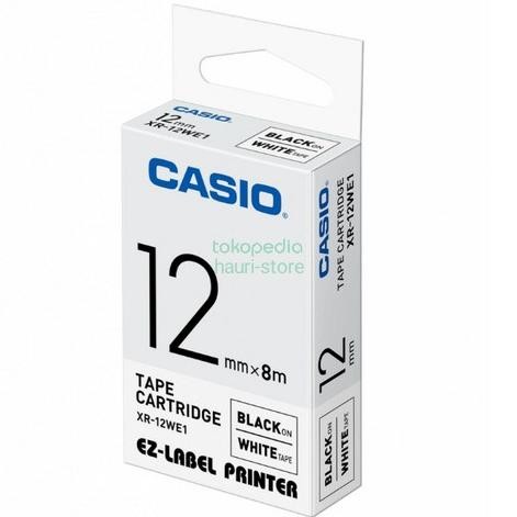 

Ez Label Tape Catridge Casio Xr-12We1 Black On White 12Mm Original Co