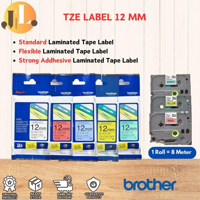 

Label Brother 12Mm Tze-131 231 631 - H110 D210 D450 D460Bt P300Bt E110 Co