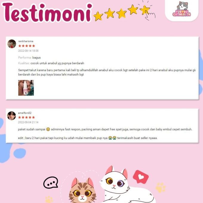 FUR YOU obat pup berdarah dan berlendir kucing murah