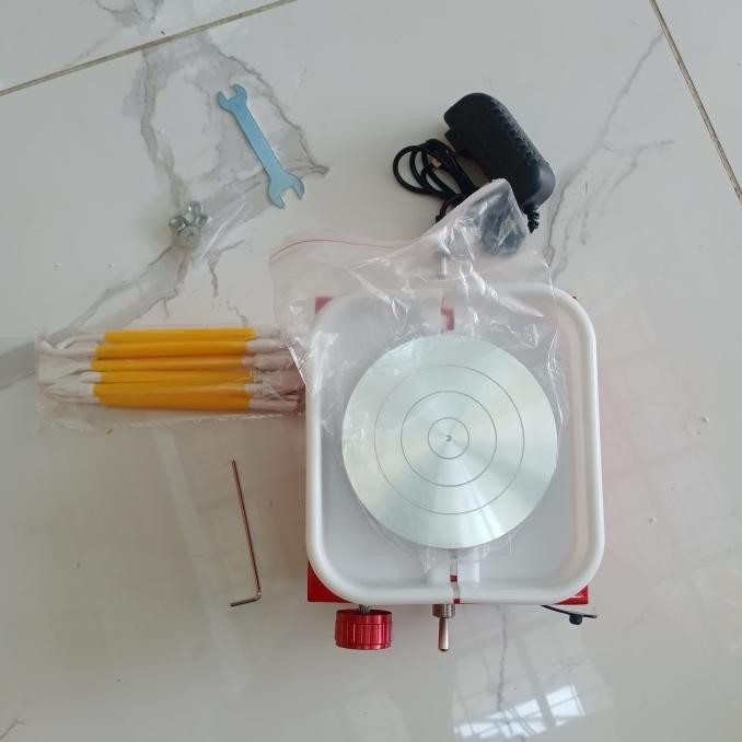 

Kids DIY Clay Tool with Tray for Ceramic Work Mini Pottery Wheel Ceram murah