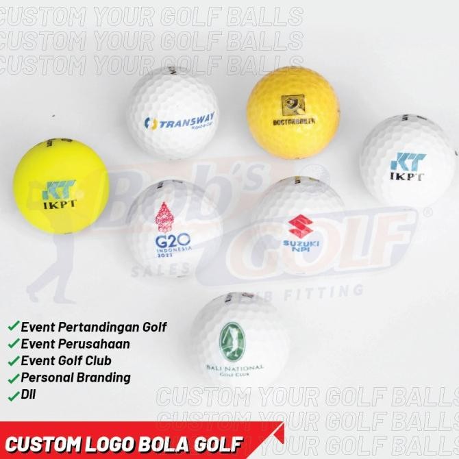N Custom Logo Bola Golf Cetak Sablon