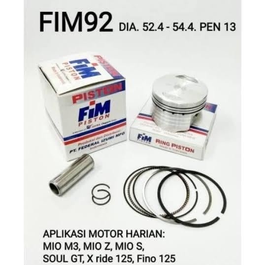 Piston FIM Yamaha Mio M3 Mio S Mio Z Fino 125 X Ride 125 Pin 13 FIM92
