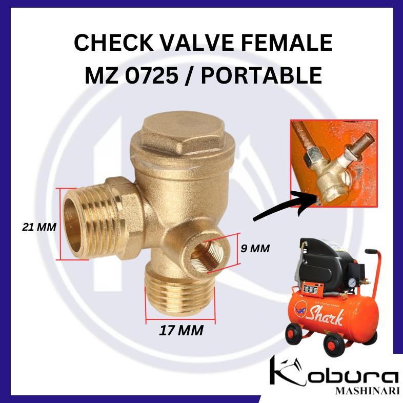 Check Valve Female Drat Dalam Katup Satu Arah Kompresor Portable Listrik 3/4 - 1 HP dan MZ 0725