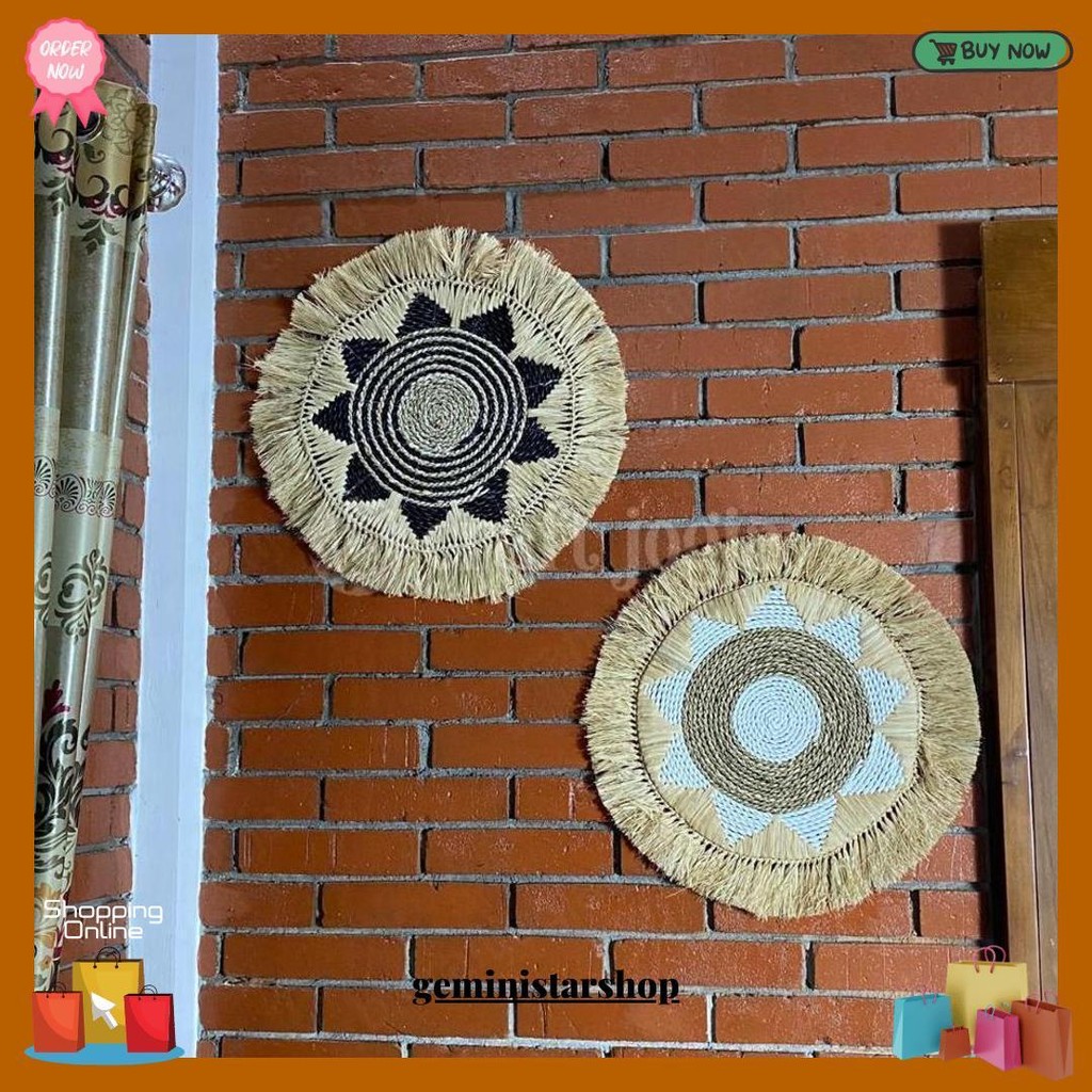 Walldecor Placemat Hiasan Dinding Anyaman Etnik Wall Basket Decor Kerajinan Anyaman B Craft Jogja Si