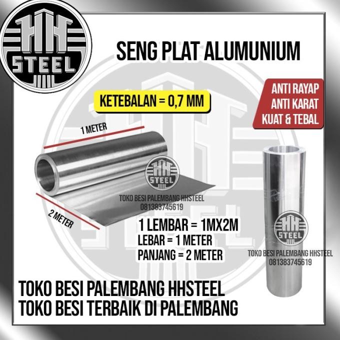$+$+$+$+] Seng Aluminium 0,7 Seng Plat Aluminium lembar 0,7 kepingan 1m x 2m