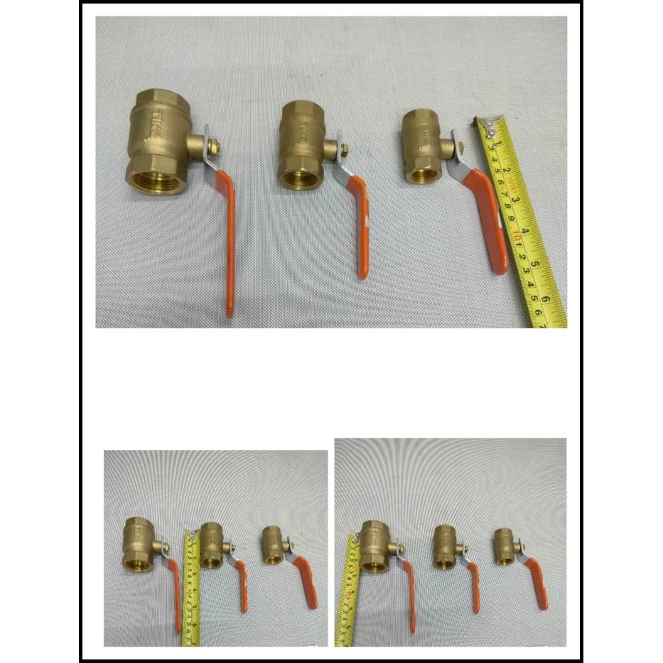 Stop Kran Kuningan Lurus 1/2 ", 3/4". 1"
