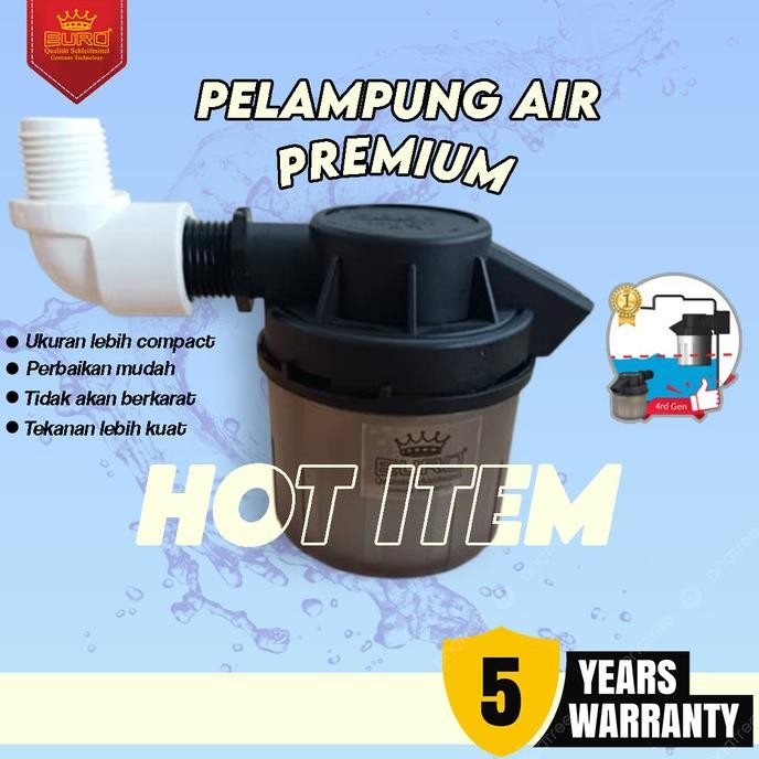 EURO Pelampung Kran Air Otomatis Premium 1/2 inch Stop Tandon Toren