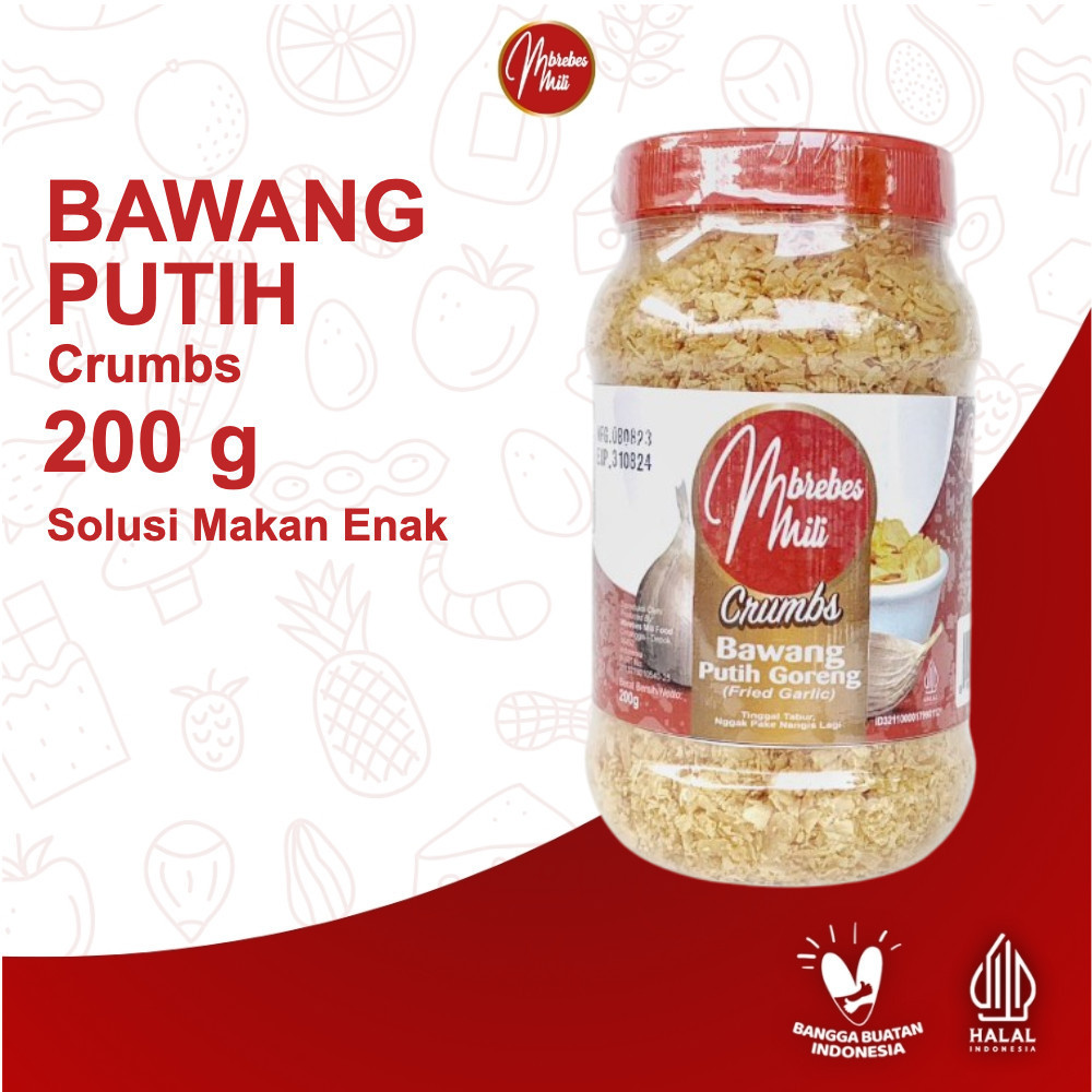 

Bawang Putih Cincang / Crumbs Mbrebes Mili 200g - Penambah Cita Rasa Masakan
