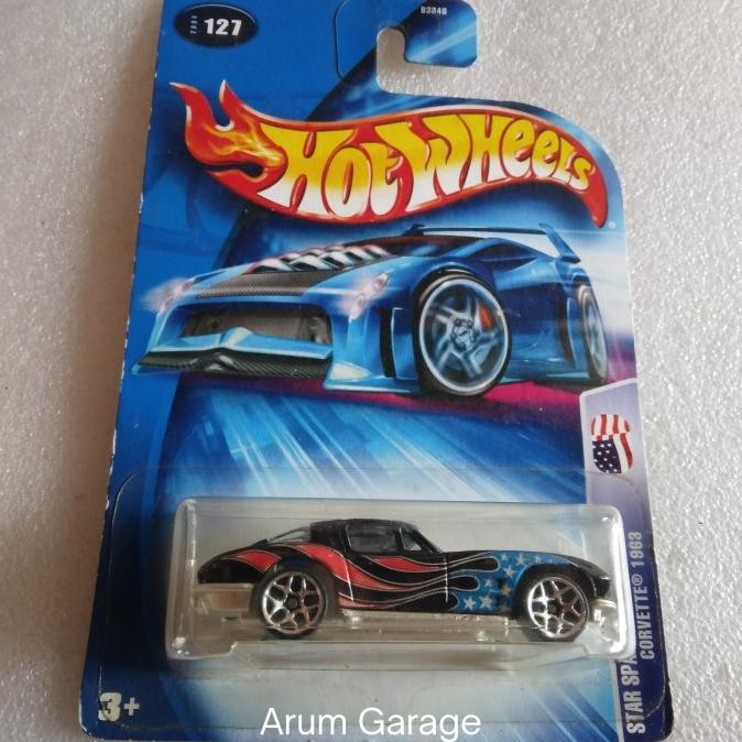 Hot Wheels 63 Corvette. Chevrolet Corvette 1963. Card Star Spangled 2.