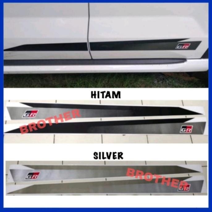 Promo Stiker Body Samping Mobil Avanza Xenia Veloz 2022 2023 GR Hitam Silver COD